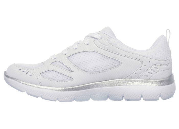 SKECHERS, sportieve damessneakers, met nappalederen afwerking 